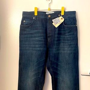 Loewe vintage washed tapered straight jeans size 52 - us size 36